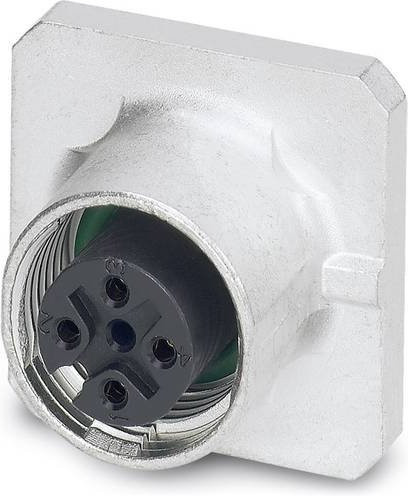 Phoenix Contact 1456420 Sensor-Aktor-Einbausteckverbinder M12 Buchse, Einbau, 4 Polzahl, Farbe: Silber, 10 Stück - Bild 1