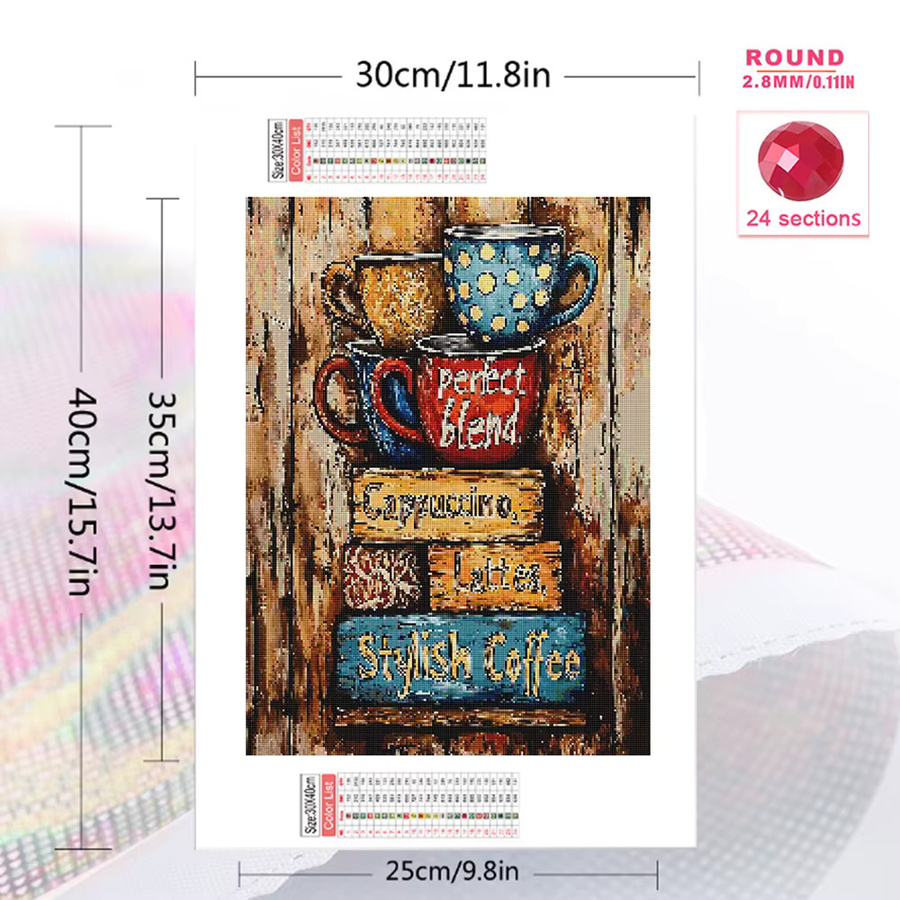 Evershine Diamant-Mosaik Cartoon-Becher Strass-Stickerei-Bild in Multicolour zur Wanddekoration - Bild 2