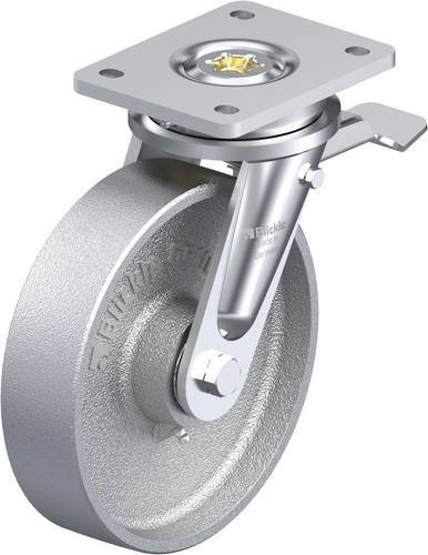 Blickle Lenkrolle 91629 LO-G 200K-ST mit Feststeller in Silber, Rad-Durchmesser: 20 cm, Tragfähigkeit: 1100 kg - Bild 1
