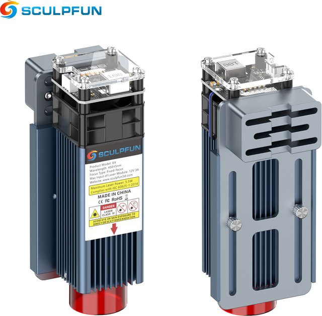 Sculpfun S9 CO2-Lasergraviermodul mit 90 W für Laserschneider und Graviermaschinen zum Schneiden und Gravieren von Holz, Acryl und Metall - Bild 1