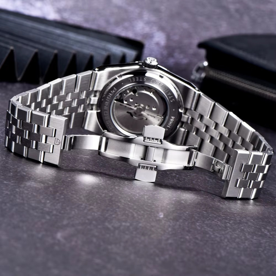 PAGANI DESIGN Armbanduhr Automatik, Edelstahl, Weiß, Herren - Bild 5
