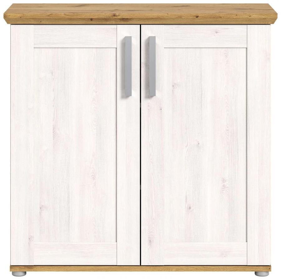 Inn.Furn Kommode Mirano Landhausstil in Weiß mit Lärche und Eiche Artisan, Höhe: 95 cm - Bild 4