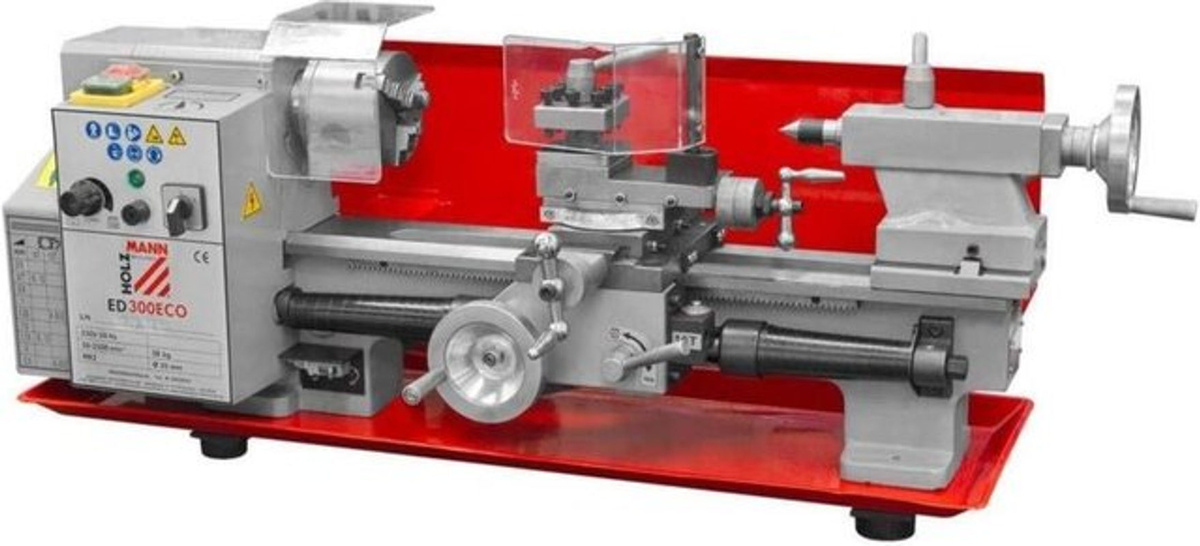 Holzmann Maschinen Metalldrehmaschine ED300ECO in Rot/Grau mit 400 W - Bild 2