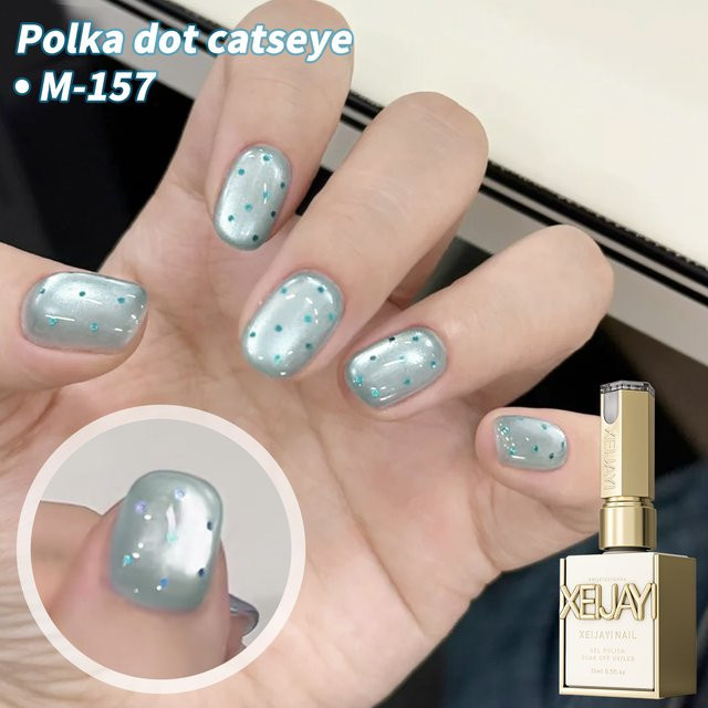 XEIJAYI Polka Dot Cat Eye Gel-Nagellack, 15 ml, Damen - Bild 1