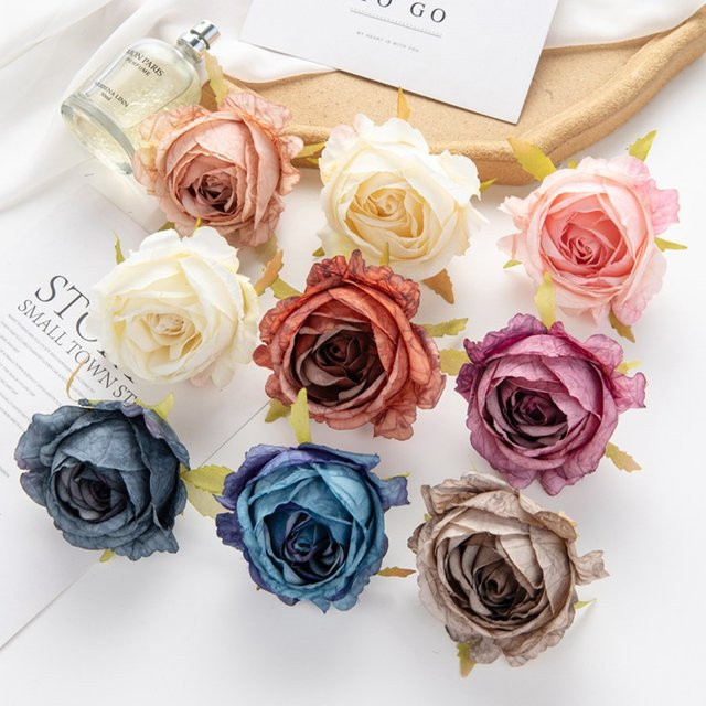 ZQCY Künstliche Seidenrosen in Multicolour für Dekoration, Hochzeit und DIY-Projekte - Bild 1
