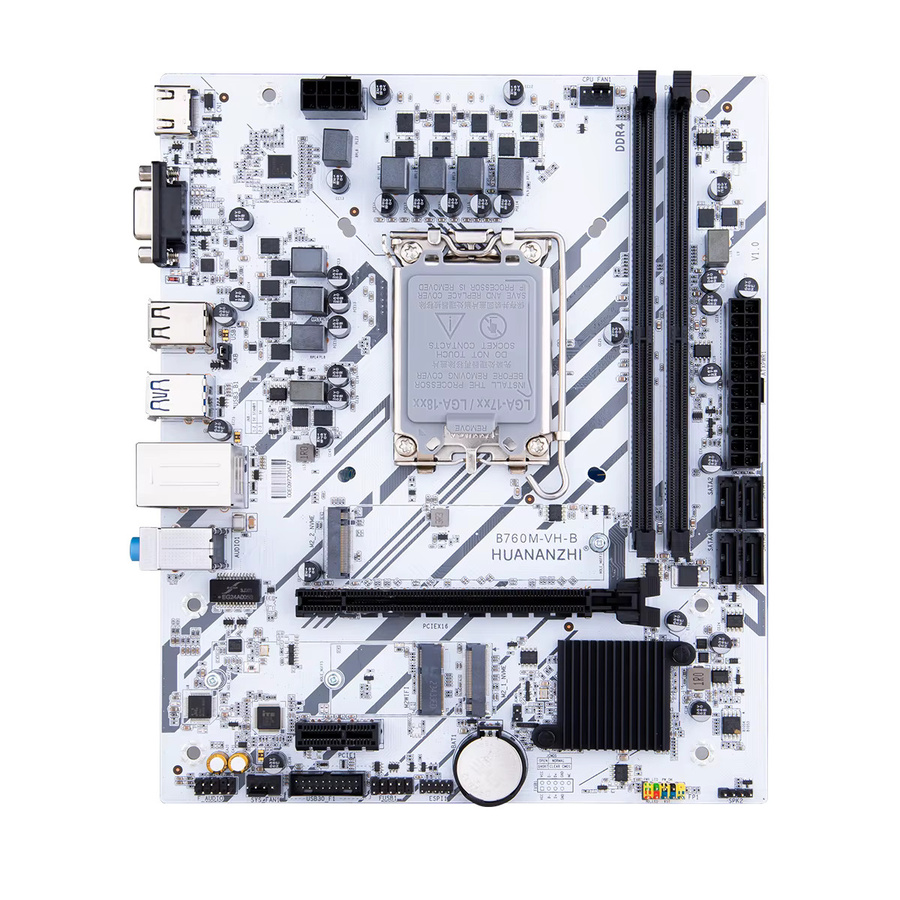 Huananzhi B760M VH B Mainboard Micro-ATX DDR4 White für Intel LGA 1700 CPU 12. bis 14. Generation - Bild 2