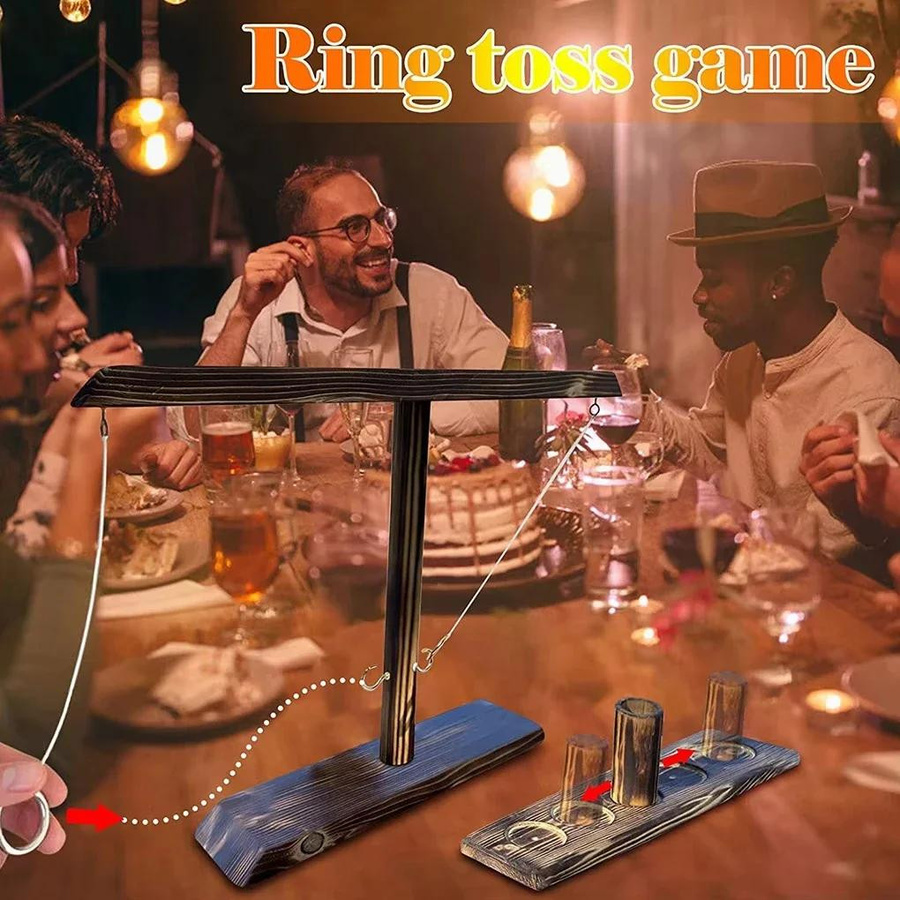 Yiran toy Ringe werfen Brettspiel aus Holz für 7-12J - Bild 2