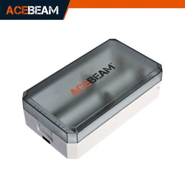 Acebeam A2 Batterie-Aufbewahrungsbox, aufladbar, kompatibel mit 10440 14500 16340 18350 18650 21700 - Bild 1