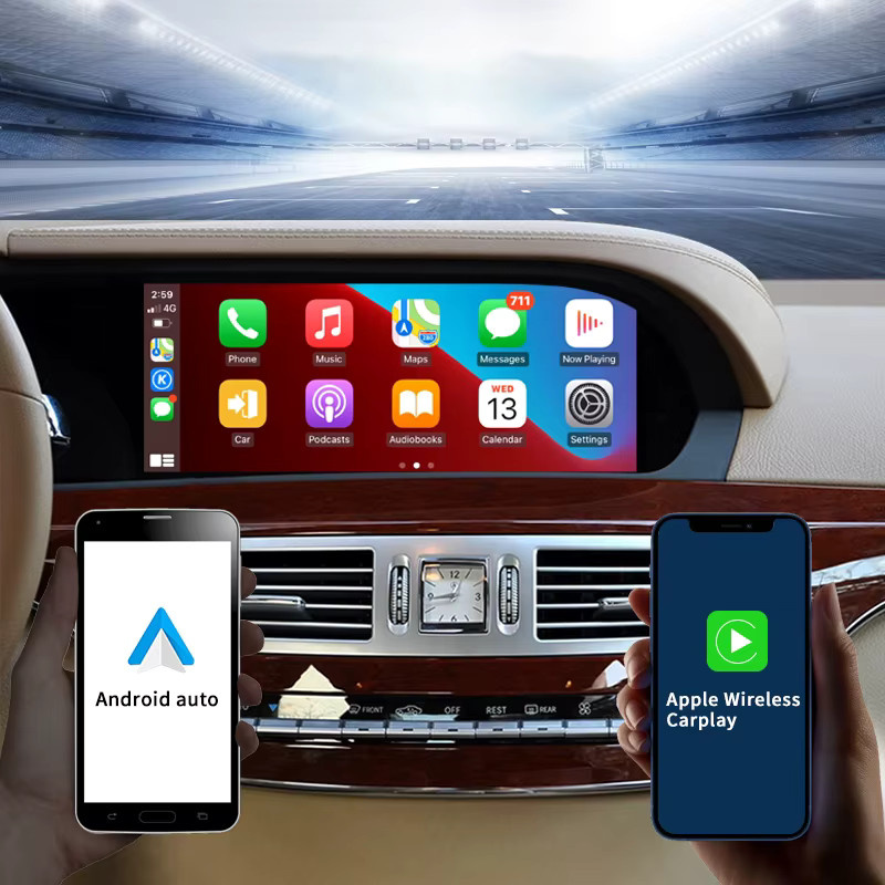 STWEI Auto Multimedia System mit 10,25 Zoll Bildschirm für Mercedes Benz S Klasse W221 NTG 3,0 3,5 mit Android Auto, CarPlay, Wi-Fi und Bluetooth in Schwarz - Bild 3