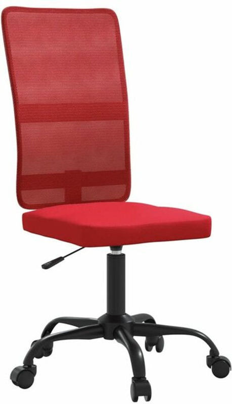 Höhenverstellbarer Schreibtischstuhl von vidaxl in Rot mit Netzstoff und modernem Design - Bild 1