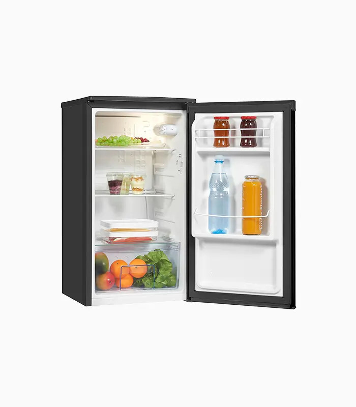 Exquisit KS85-V-091F Vollraumkühlschrank schwarz, Standgerät mit LED-Innenbeleuchtung und reversibler Tür - Bild 2