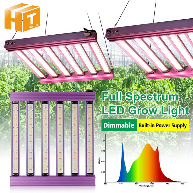 Hunta Vollspektrum-LED-Wachstumslicht 200W in Schwarz für Hydrokultur und Gewächshäuser - Bild 1