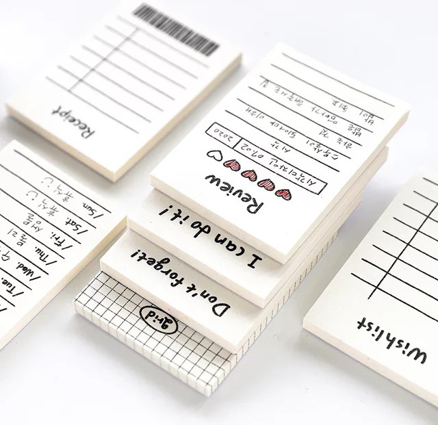 Journamm Memo Pads für Schule und Scrapbooking, 50er Paket, Weiß - Bild 1