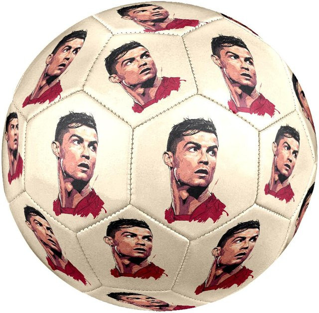 CrispCorner Cr7 Fußball, Größe 5, maschinengenäht, Outdoor, 1 Stück - Bild 1