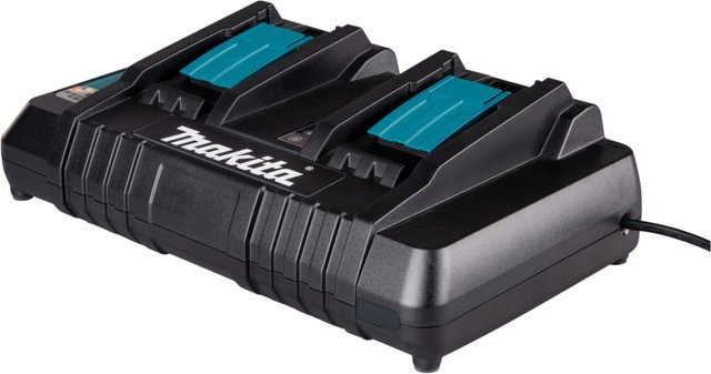 Makita DC18RD Doppel-Schnellladegerät für Li-Ion Akkus bis 18 V in Schwarz - Bild 1
