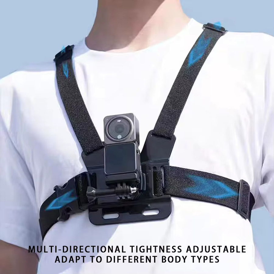 ERIKOLE Einstellbare Brusthalterung in Schwarz für GoPro Hero, Insta360 One X3 und DJI Osmo Action 3 - Bild 2