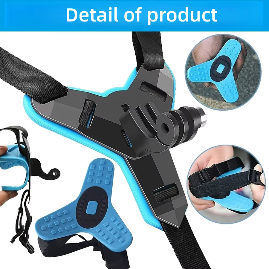 Kinnriemenhalterung für Motorradhelm mit Fernbedienung in Schwarz für GoPro Hero 13/12, Insta360 X5/X4/X3 und DJI Action 3/4/5 Pro sowie AKASO Action Kameras - Bild 4