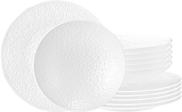 Seltmann Weiden Tafelservice Nori Home aus Porzellan, 12er Set, Weiß - Bild 1