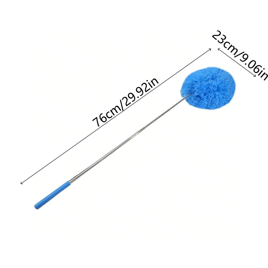YOCITY Mikrofaser Staubwedel mit langem Griff für die mühelose Reinigung in Blau und Metall - Bild 5