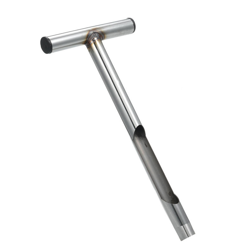 TOMTOP JMS Bodenprobensonde aus Metall mit T-Griff und 2 Probenbeuteln, Silber - Bild 2