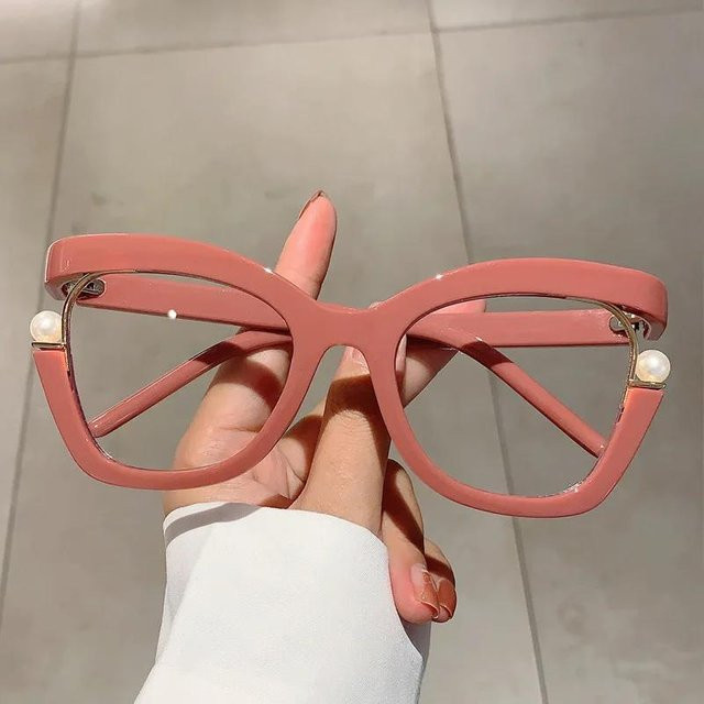 Yiran Health & Beauty Korrektionsbrille Cat-Eye, Kunststoff, Multicolour, Pink, Damen - Bild 1