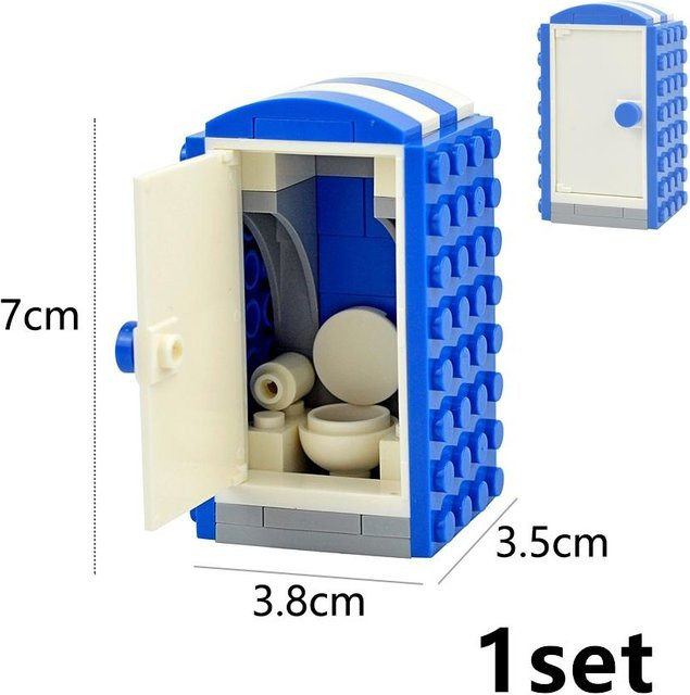 Wucifang Bags City Series Bastelbausteine Tragbare Toilette, Blau, ab 6 Jahren - Bild 1