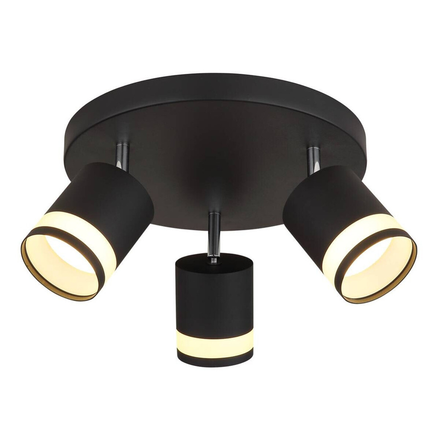 GLOBO LED Pendelstrahler Opal Schwarz aus Metall und Kunststoff mit 3 Brennstellen, Höhe: 18,5 cm, Durchmesser: 30 cm - Bild 2
