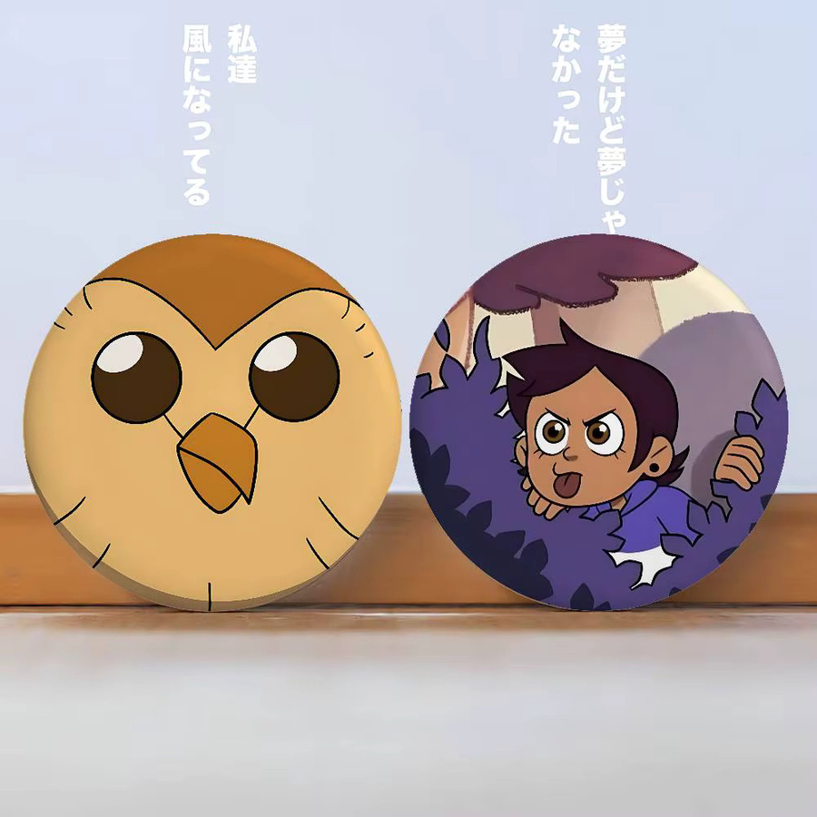 Brosche A-The Owl House-S, Weißblech, Metall - Bild 3