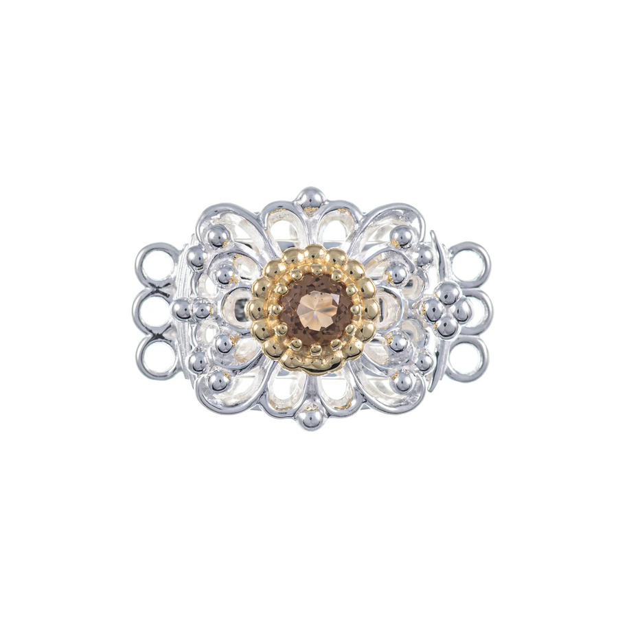 Goettgen Schließe für Kropfkette, 925 Silber, cognac - Bild 1