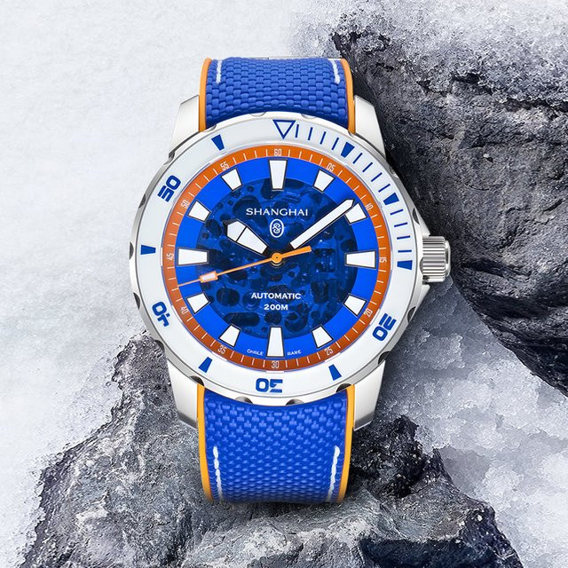 Shanghai Watch Taucheruhr, Automatik, Edelstahl, Kautschuk, Herren - Bild 1