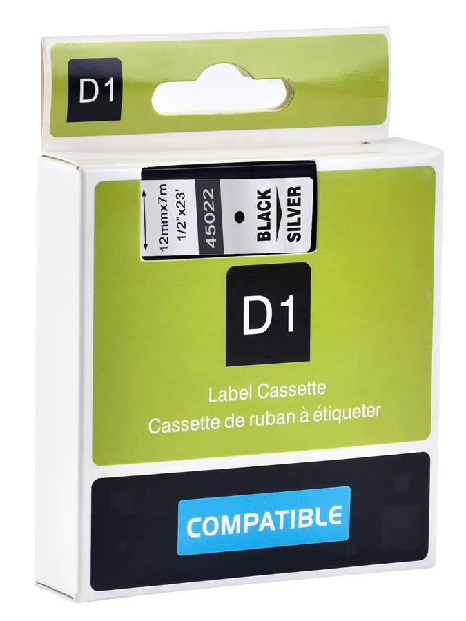 Dymo Labelbänder kompatibel für Labelmanager LM160 210D LM280 PNP, Thermoband in Schwarz oder Silber, Breiten: 6mm, 9mm, 12mm, 19mm, 24mm - Bild 4