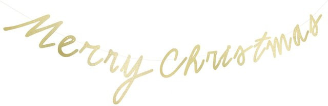 Rico Design Paper Poetry Girlande Merry Christmas aus Papier in Gold - Bild 1