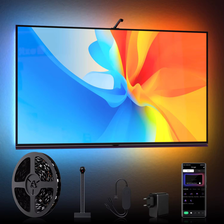 Microtang RGB LED TV Hintergrundbeleuchtung mit Kamera für immersive Synchronisation, Multicolor - Bild 2