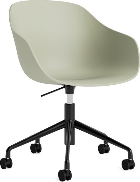 HAY About A Chair AAC 252 moderner Stuhl in Grün mit Rollen aus Polypropylen und Aluminium in Matt - Bild 1