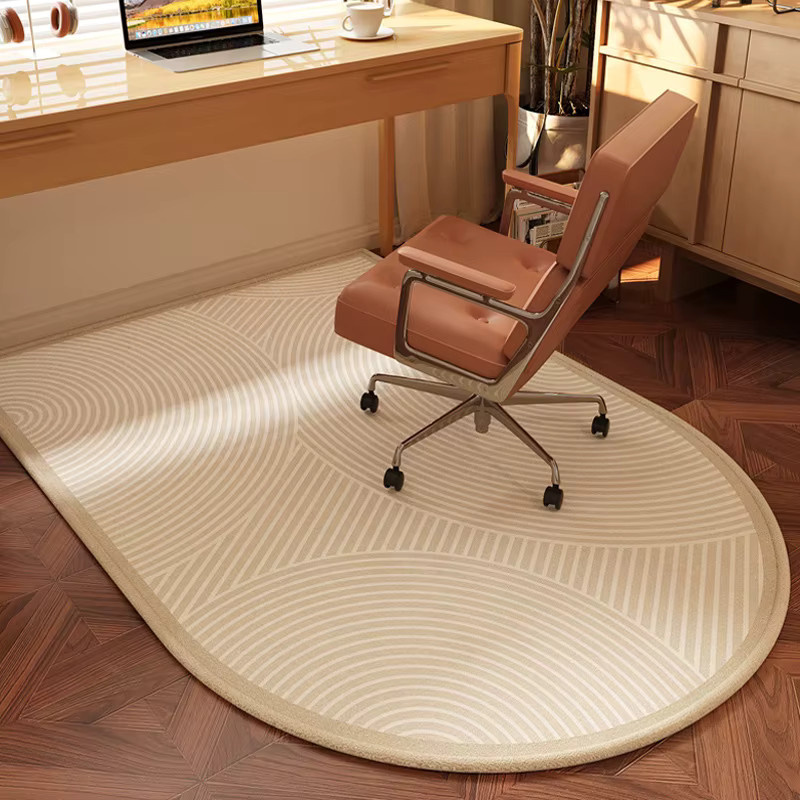 VIKAMA Nordic Arched Teppich als Bodenschutzmatte für Computerstühle und Schminktische im skandinavischen Design, Oval - Bild 1