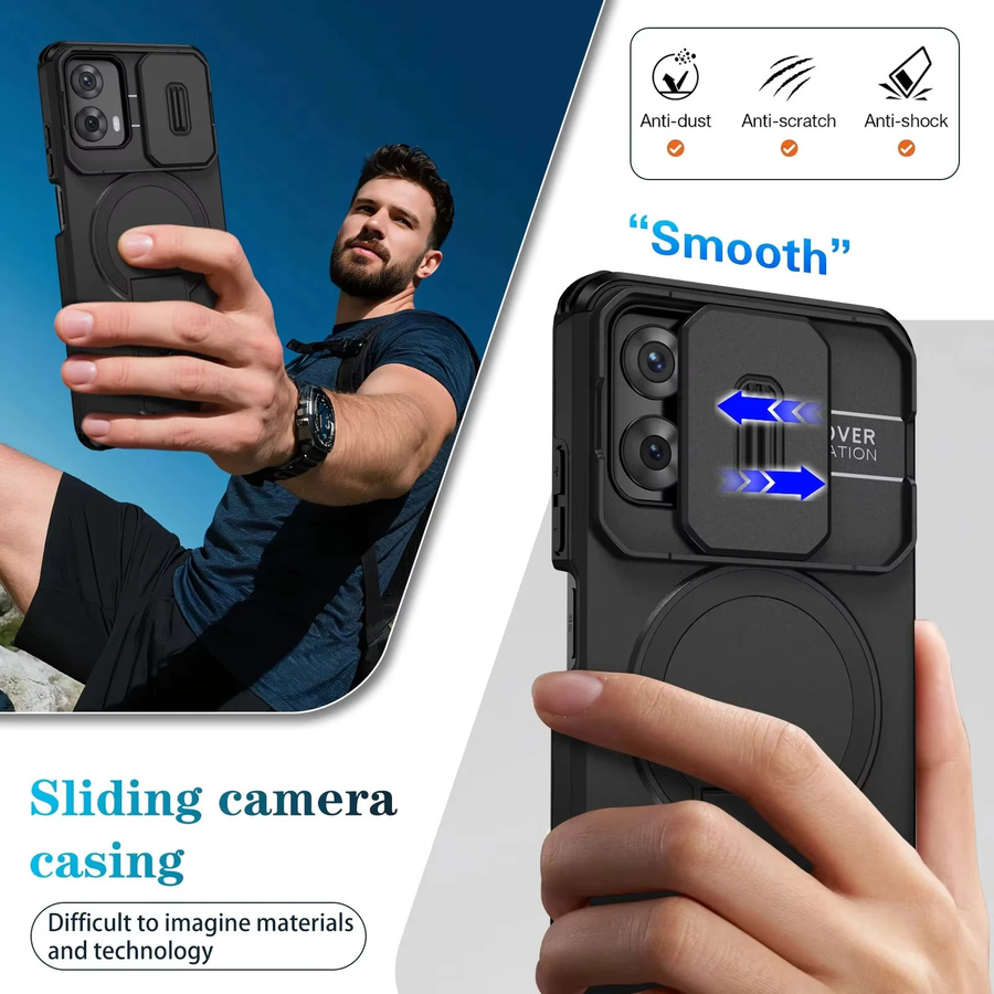 Schiebe-Kameralinsen-Schutz-Cover für Motorola Moto G Play, G Power, G 5G und Edge Stylus 2024/2025 mit kabelloser Ladefunktion in Rot oder Schwarz - Bild 3