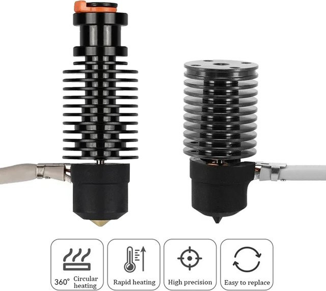 Sirol V6 Hotend Bimetall Throat mit Keramikheizung für 3D Drucker 24V 50W 60W in Gold - Bild 1