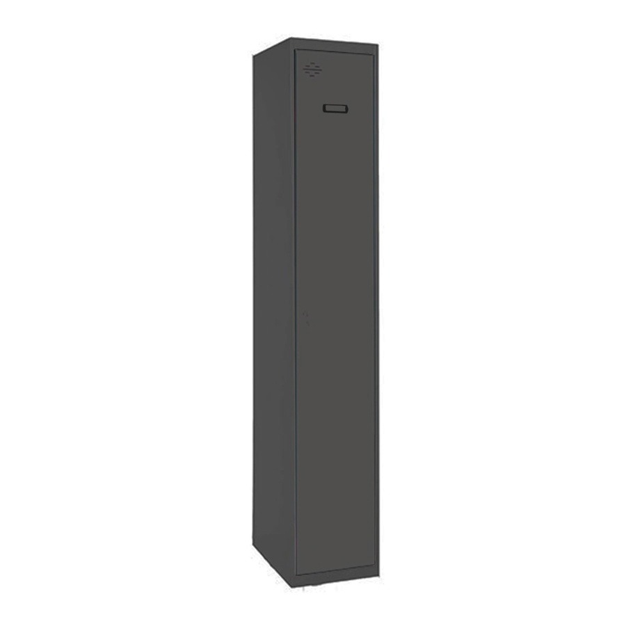 PROREGAL Spind AMEGO Grundmodul mit 1 Abteil in Anthrazit, H x B x T: 180 x 30 x 50 cm - Bild 2