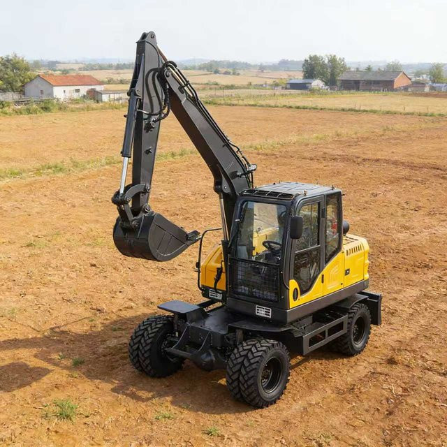 SDYC Radbagger 6,5 Tonnen mit Euro 5 CE EPA Hydraulischem Dieselmotor in Gelb - Bild 1