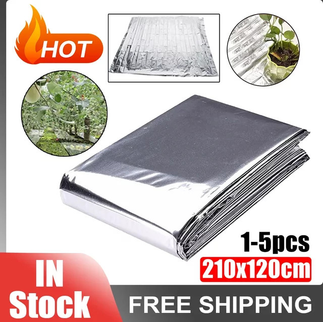 Hoch reflektierende Mylar Film Pflanzenabdeckung für Indoor Gewächshäuser und Hydroponik in Silber - Bild 1