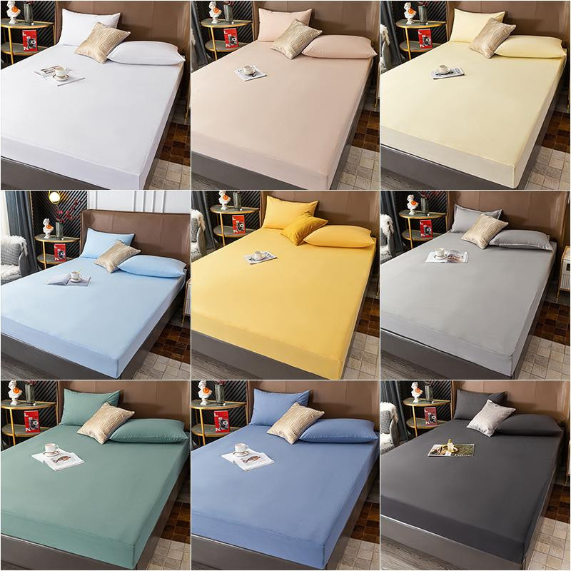 Wasserdichter und atmungsaktiver Spannbettlaken von Lellen in Creme, staubdichtes Matratzenunterzug aus Baumwolle und Polyester, B/T: 48 x 48 cm - Bild 1