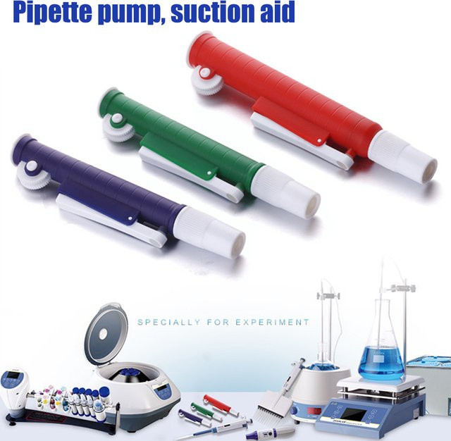 Manuelle Pipettenpumpe mit schneller Freisetzung für Labor-Transferpipetten aus Kunststoff, passend für Volumina von 2 ml, 10 ml und 25 ml - Bild 1