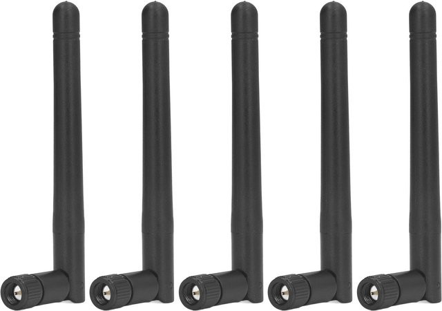 5er Set klappbare 2.4G Omnidirektional Antennen mit SMA Stecker, wasserdicht, Schwarz, für Wi-Fi und Bluetooth - Bild 1