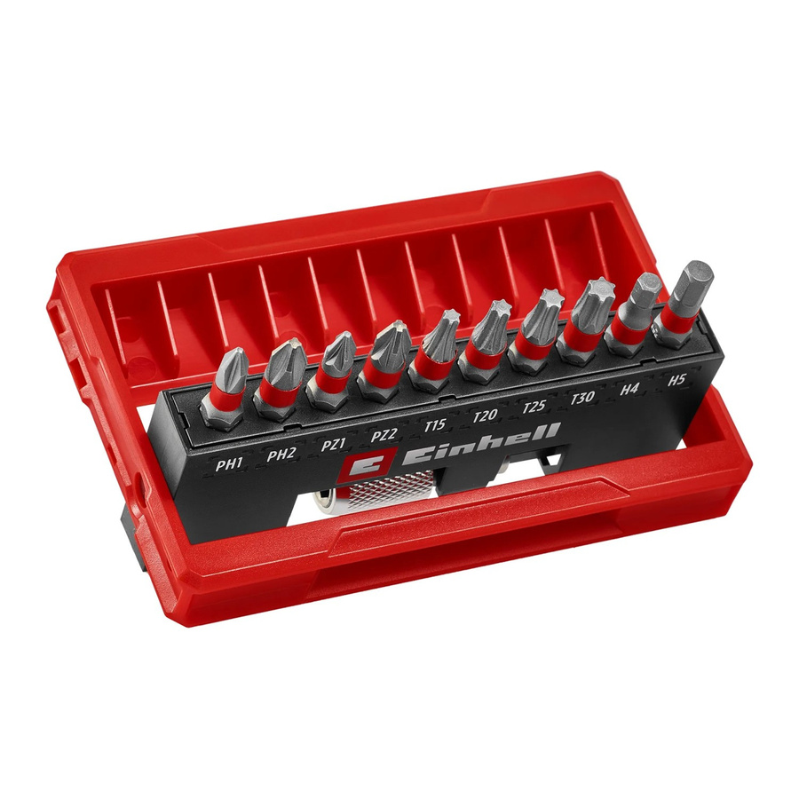 Einhell Bit-Set 11-teilig in Rot mit Bithalter aus Edelstahl - Bild 2