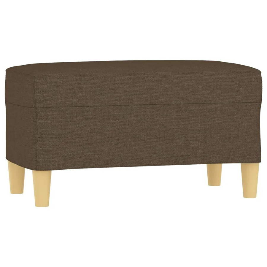 vidaXL Sitzbank in Braun mit Stoffbezug, B/T/H: 70 x 35 x 41 cm - Bild 2