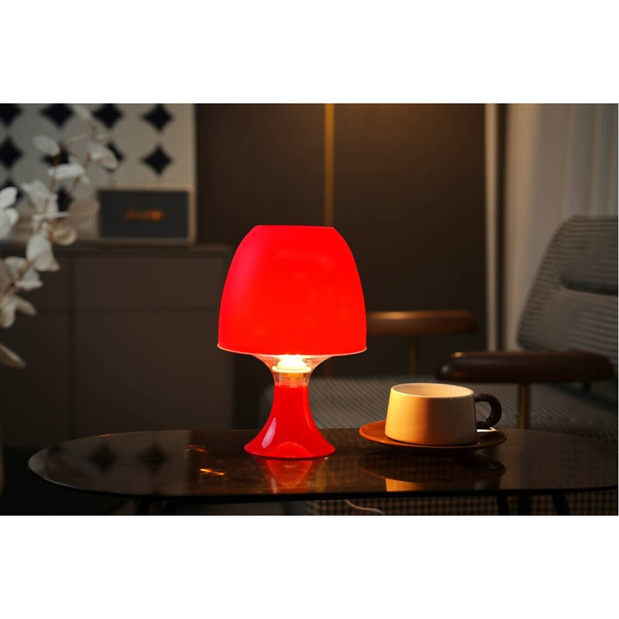 POCOline Tischleuchte Sveta in Rot aus Kunststoff mit modernem Design, Höhe: 24 cm, E14 Fassung - Bild 2