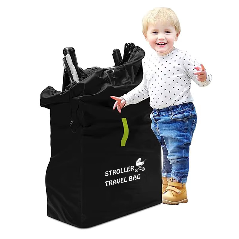 Universelle Baby Kinderwagen Reisetasche mit Schultergurt als Staubbeutel und Organizer in Schwarz - Bild 2