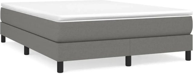 vidaXL Boxspringbett in Grau mit Stoffbezug, B/T/H: 140 x 200 x 203 cm - Bild 1