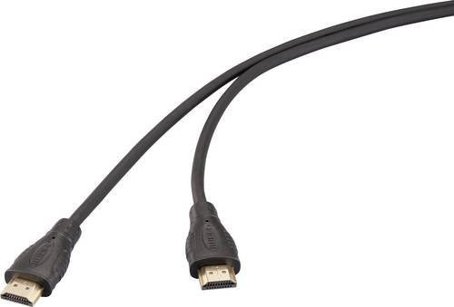 SpeaKa Professional HDMI Anschlusskabel mit vergoldeten Steckkontakten, Schwarz, Länge: 3,00 m - Bild 1
