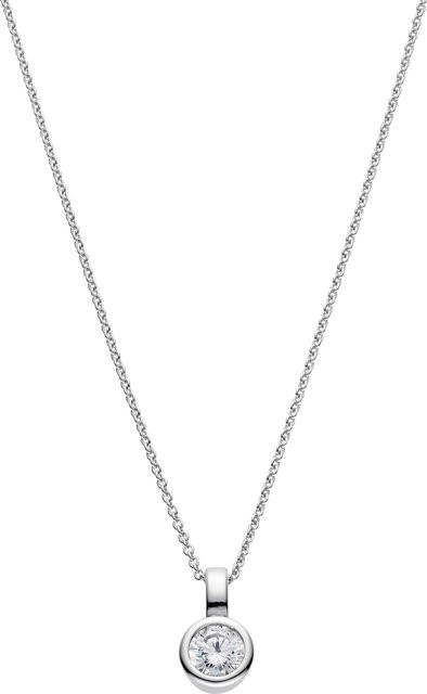 heine Anhänger mit Kette, 925 Silber, Zirkonia, Unisex, 45,0 cm - Bild 1